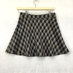 FRENCH KISS Aline Plaid Print School Girl Mini Skirt, Short Included Sz M
